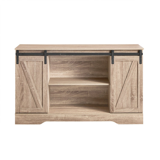 Credenza con ante scorrevoli, Mobile da ingresso, Scarpiera, Armadietto multifunzionale Corole Naturale 120x39x70cm FSB60-E