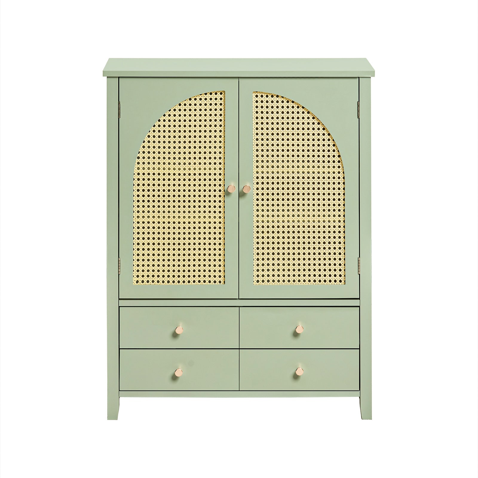 Scarpiera da ingresso, Mobile da cucina, Credenza con ante a traliccio, Mobiletto cassettiera, Verde, 70x34x90cm FSB72-GR SoBuy