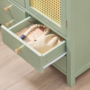 Scarpiera da ingresso, Mobile da cucina, Credenza con ante a traliccio, Mobiletto cassettiera, Verde, 70x34x90cm FSB72-GR SoBuy