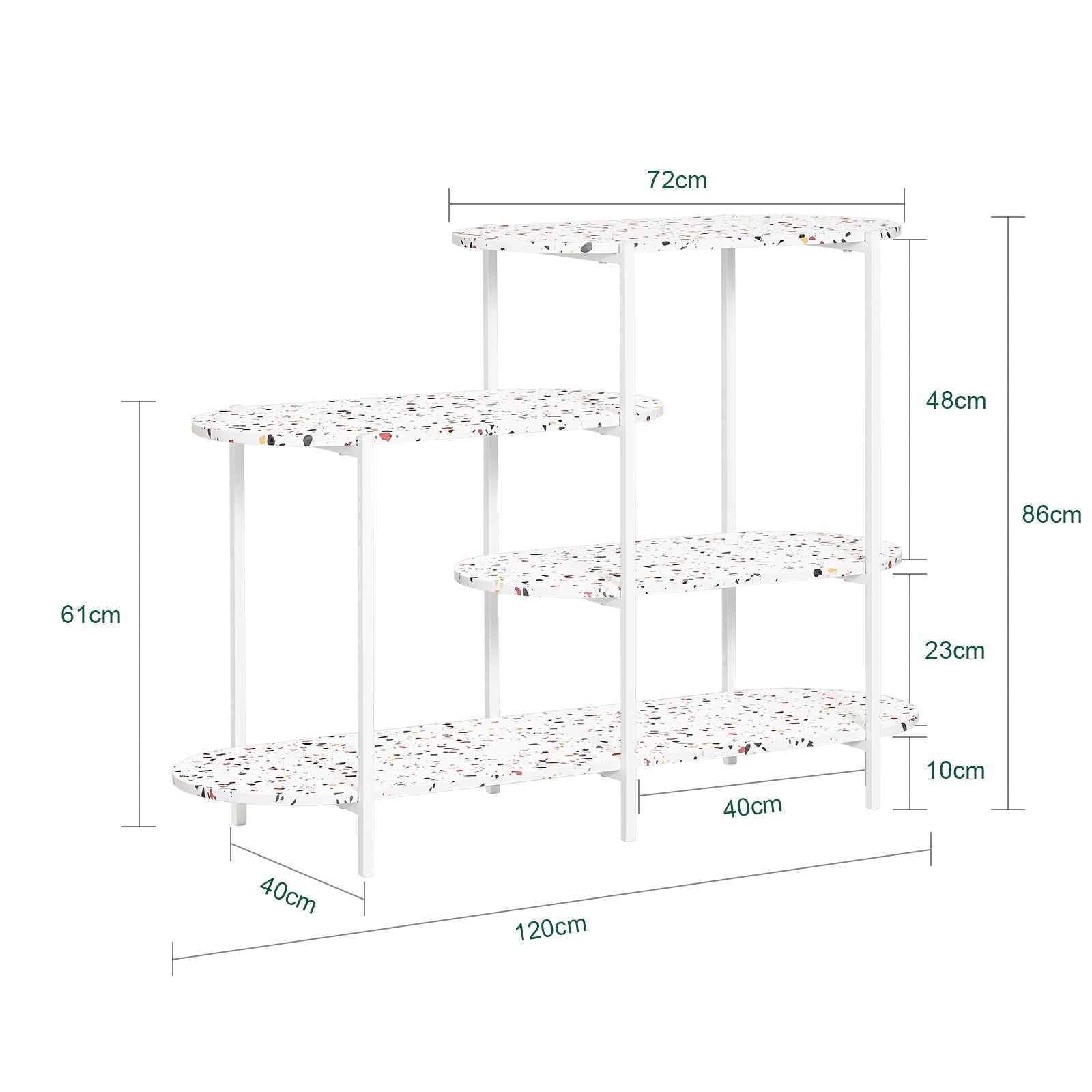 Tavolo Consolle da ingresso Tavolino stretto Tavolo decorativo Bianco 120x40x86cm FSB89-W