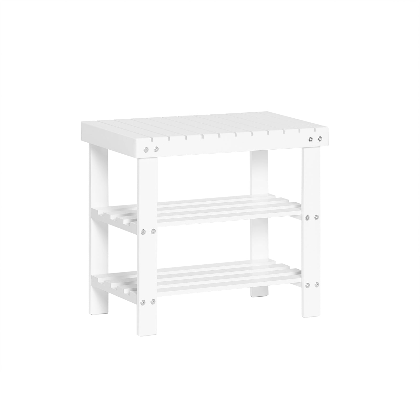 Scarpiera, Portascarpe, panca da bagno, bianco, FSR02-K-W