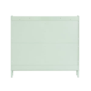 Scarpiera Slim da Ingresso con 4 ante e 4 scomparti Salvaspazio 100x19x91 cm Verde FSR100-GR