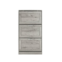 Scarpiera Ribaltabile Scarpiera A 3 Ribalte Portascarpe Salvaspazio Slim, 60x23x115cm, Grigio, FSR137-L-HG SoBuy