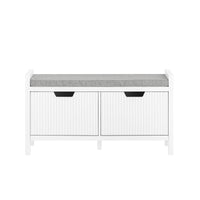 Mobile Scarpiera Panca Ingresso Cassapanca Contenitore Moderna L91*P30*A50 Cm Bianco, FSR146-W SoBuy