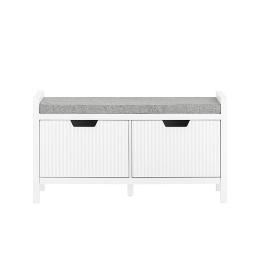 Mobile Scarpiera Panca Ingresso Cassapanca Contenitore Moderna L91*P30*A50 Cm Bianco, FSR146-W SoBuy