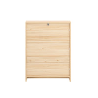 Scarpiera Slim Da Ingresso Con 2 Ante E 2 Ripiani Naturale 60x24x80cm FSR160-N