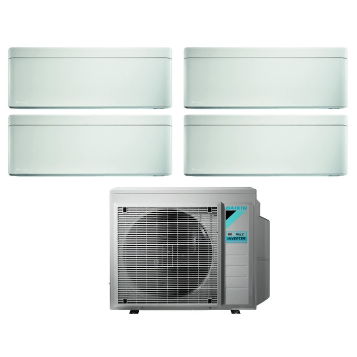 Climatizzatore Condizionatore Daikin Bluevolution Quadri Split Inverter serie STYLISH WHITE 5+12+12+12 con 4MXM80N R-32 Wi-Fi Integrato 5000+12000+12000+12000 Colore Bianco - Garanzia Italiana