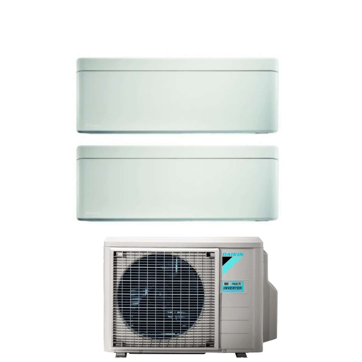 Climatizzatore Condizionatore Daikin Bluevolution Dual Split Inverter serie STYLISH WHITE 5+12 con 2MXM40A R-32 Wi-Fi Integrato 5000+12000 Colore Bianco Garanzia Italiana