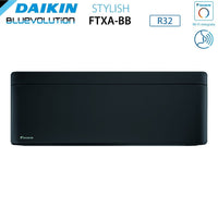 Climatizzatore Condizionatore Daikin Bluevolution Trial Split Inverter serie STYLISH TOTAL BLACK 7+12+12 con 3MXM52N R-32 Wi-Fi Integrato 7000+12000+12000 Colore Nero - Garanzia Italiana