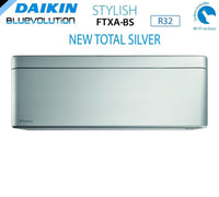 Climatizzatore Condizionatore Daikin Bluevolution Quadri Split Inverter serie STYLISH TOTAL SILVER FTXA-BS 12+12+12+12 con 4MXM80N R-32 Wi-Fi Integrato 12000+12000+12000+12000 colore GRIGIO Garanzia Italiana - Novità 2020