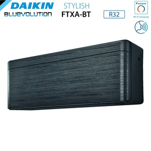 Climatizzatore Condizionatore Daikin Bluevolution Trial Split Inverter serie STYLISH REAL BLACKWOOD 12+12+12 con 3MXM68N R-32 Wi-Fi Integrato 12000+12000+12000 Colore Legno Nero - Garanzia Italiana