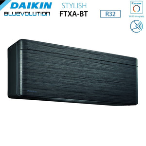 Climatizzatore Condizionatore Daikin Bluevolution Trial Split Inverter serie STYLISH REAL BLACKWOOD 12+12+12 con 3MXM68N R-32 Wi-Fi Integrato 12000+12000+12000 Colore Legno Nero - Garanzia Italiana