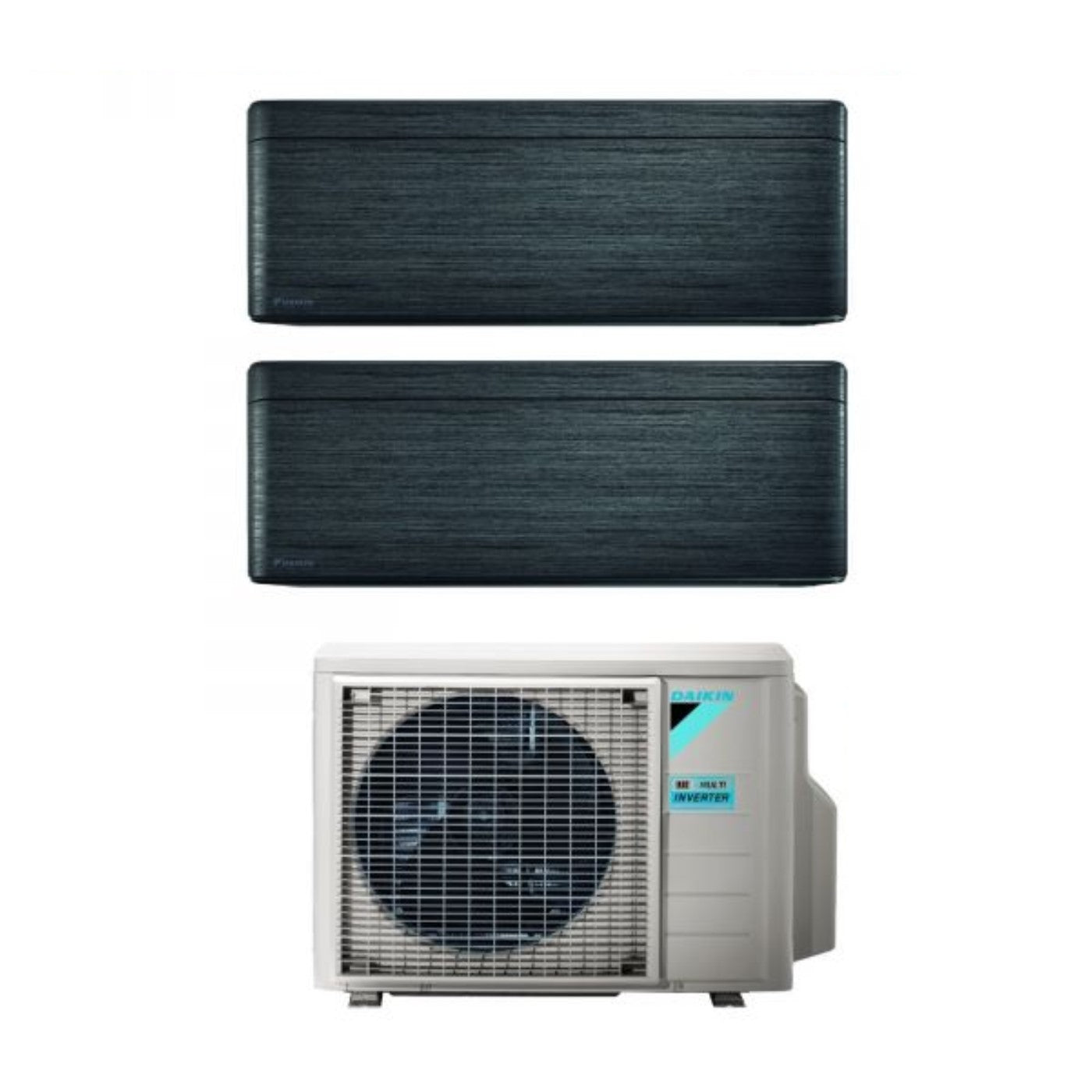 Climatizzatore Condizionatore Daikin Bluevolution Dual Split Inverter serie STYLISH REAL BLACKWOOD 12+12 con 2MXM50A R-32 Wi-Fi Integrato 12000+12000 Colore Legno Nero Garanzia Italiana