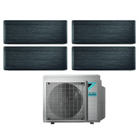 Climatizzatore Condizionatore Daikin Bluevolution Quadri Split Inverter serie STYLISH REAL BLACKWOOD 7+7+7+15 con 4MXM68N R-32 Wi-Fi Integrato 7000+7000+7000+15000 Colore Legno Nero - Garanzia Italiana