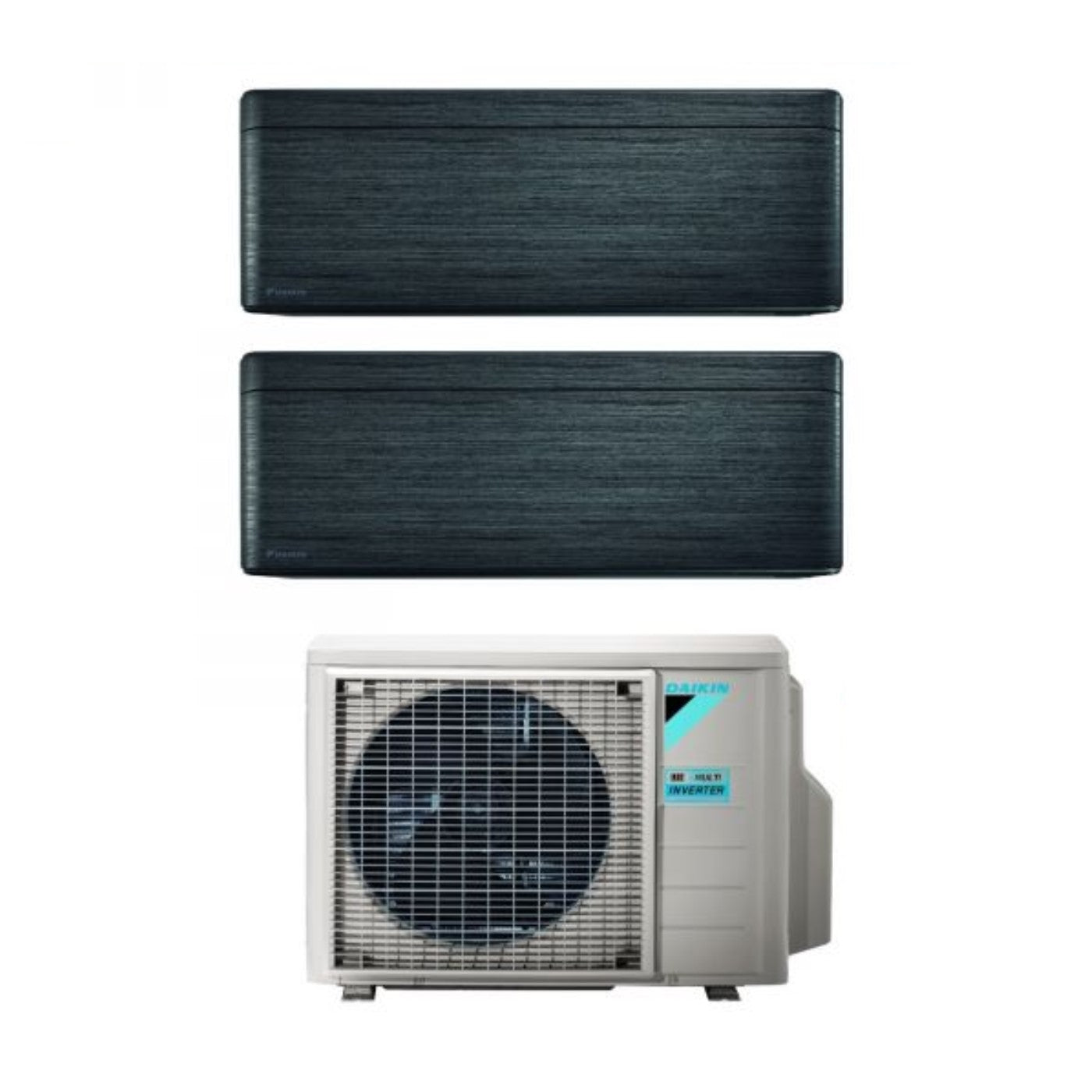 Climatizzatore Condizionatore Daikin Bluevolution Dual Split Inverter serie STYLISH REAL BLACKWOOD 9+9 con 2MXM50A R-32 Wi-Fi Integrato 9000+9000 Colore Legno Nero Garanzia Italiana