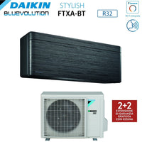 Climatizzatore Condizionatore Daikin Bluevolution Inverter serie STYLISH REAL BLACKWOOD 7000 Btu FTXA20BT R-32 Wi-Fi Integrato classe A+++ Colore Legno Nero - Garanzia Italiana