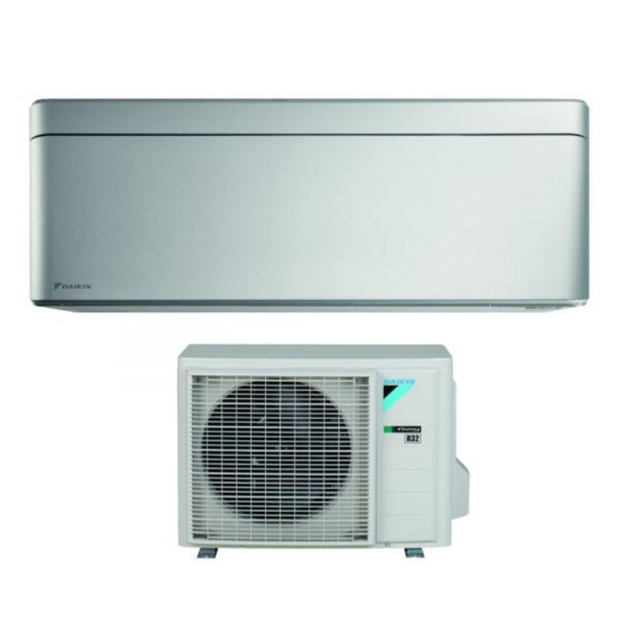 Climatizzatore Condizionatore Daikin Bluevolution Inverter serie STYLISH TOTAL SILVER 9000 Btu FTXA25BS R-32 Wi-Fi Integrato Classe A+++ Colore Grigio - Garanzia Italiana