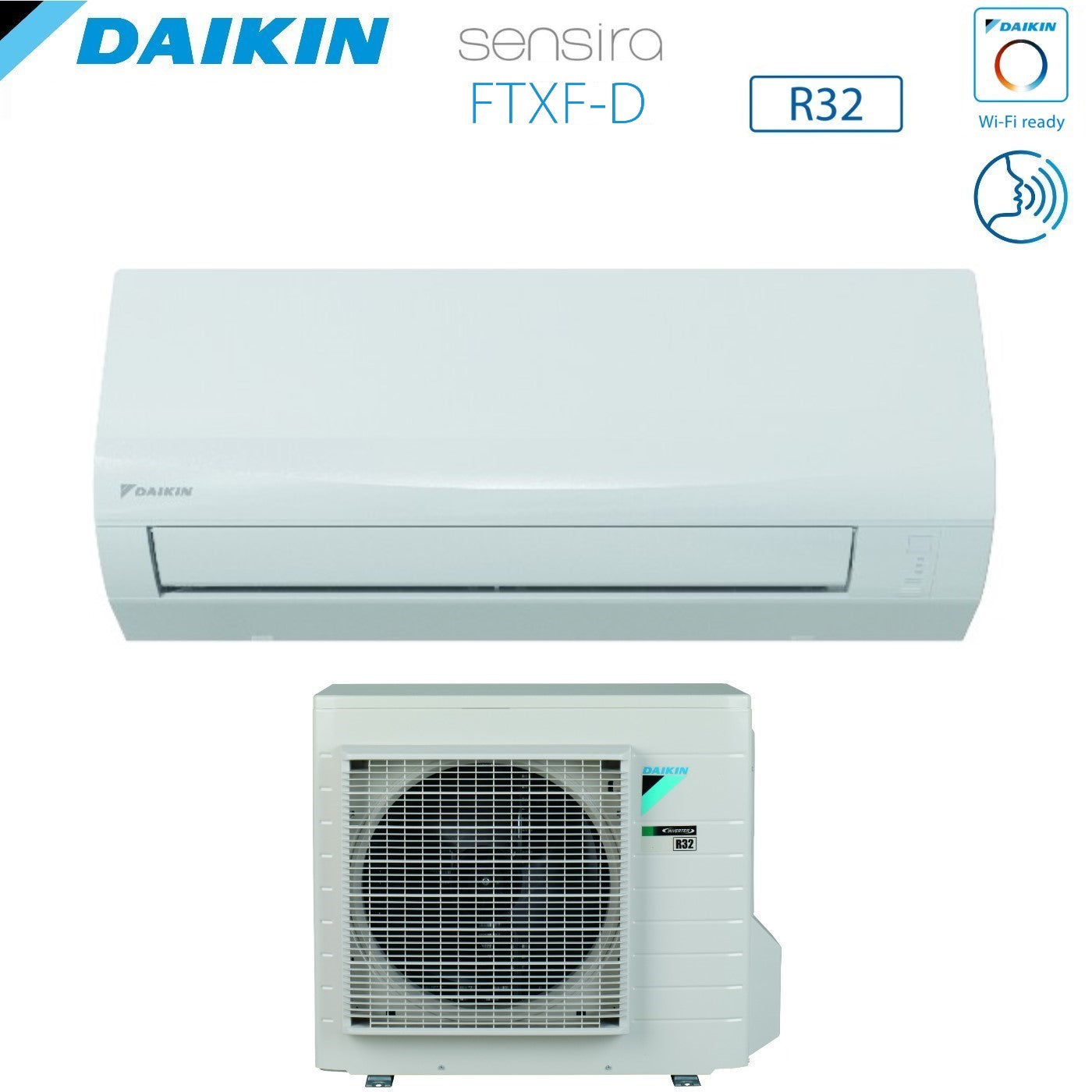 Climatizzatore Condizionatore Daikin Inverter serie ECOPLUS SENSIRA 24000 Btu FTXF71C/D R-32 Wi-Fi Optional classe A