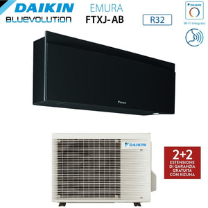 Climatizzatore Condizionatore Daikin Bluevolution Inverter serie EMURA BLACK III 7000 Btu FTXJ20AB R-32 Wi-Fi Integrato classe A+++ Garanzia Italiana - Novità