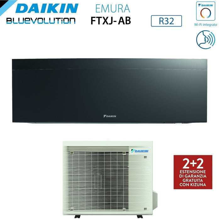 Climatizzatore Condizionatore Daikin Bluevolution Inverter serie EMURA BLACK III 18000 Btu FTXJ50AB R-32 Wi-Fi Integrato classe A+++ Garanzia Italiana  - Novità