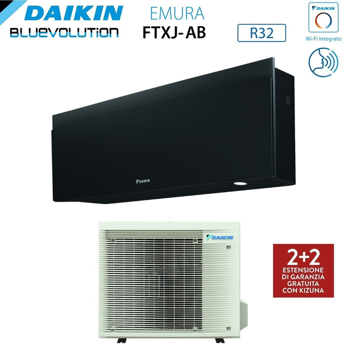 Climatizzatore Condizionatore Daikin Bluevolution Inverter serie EMURA BLACK III 18000 Btu FTXJ50AB R-32 Wi-Fi Integrato classe A+++ Garanzia Italiana  - Novità