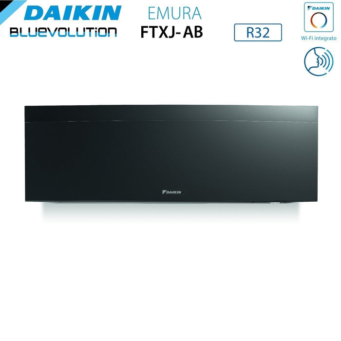 Climatizzatore Condizionatore Daikin Bluevolution Trial Split Inverter serie EMURA BLACK III 12+12+12 con 3MXM68N R-32 Wi-Fi Integrato 12000+12000+12000 Colore Nero - Garanzia Italiana