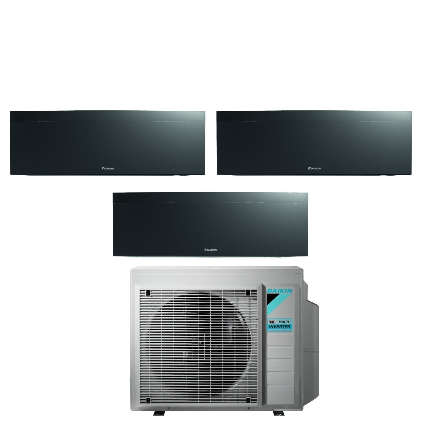 Climatizzatore Condizionatore Daikin Bluevolution Trial Split Inverter serie EMURA BLACK III 12+12+12 con 3MXM68N R-32 Wi-Fi Integrato 12000+12000+12000 Colore Nero - Garanzia Italiana