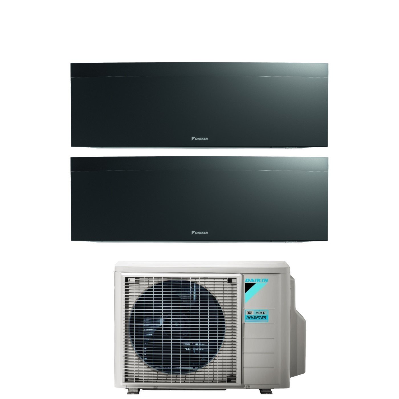 Climatizzatore Condizionatore Daikin Bluevolution Dual Split Inverter serie EMURA BLACK III 12+12 con 2MXM68N R-32 Wi-Fi Integrato 12000+12000 Colore Nero - Garanzia Italiana