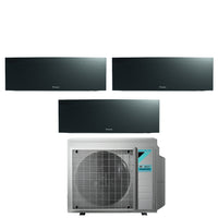 Climatizzatore Condizionatore Daikin Bluevolution Trial Split Inverter serie EMURA BLACK III 7+12+12 con 3MXM68N R-32 Wi-Fi Integrato 7000+12000+12000 Colore Nero - Garanzia Italiana