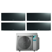 Climatizzatore Condizionatore Daikin Bluevolution Quadri Split Inverter serie EMURA BLACK III 7+7+7+18 con 4MXM68N R-32 Wi-Fi Integrato 7000+7000+7000+18000 Colore Nero  - Garanzia Italiana