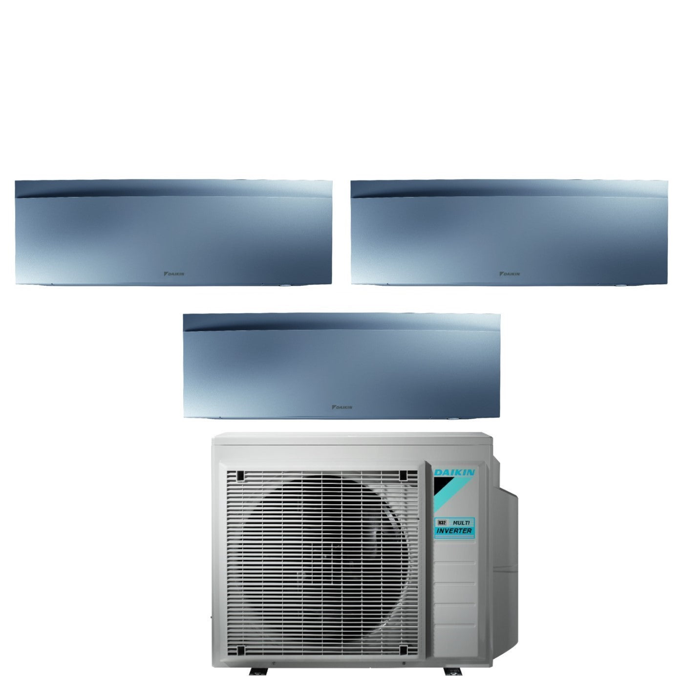 Climatizzatore Condizionatore Daikin Bluevolution Trial Split Inverter serie EMURA SILVER III 12+12+12 con 3MXM68N R-32 Wi-Fi Integrato 12000+12000+12000 Colore Argento - Garanzia Italiana