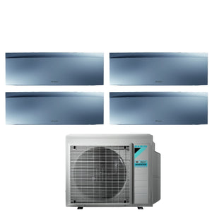 Climatizzatore Condizionatore Daikin Bluevolution Quadri Split Inverter serie EMURA SILVER III 7+7+12+15 con 4MXM80N R-32 Wi-Fi Integrato 7000+7000+12000+15000 Colore Argento  - Garanzia Italiana