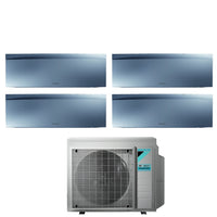 Climatizzatore Condizionatore Daikin Bluevolution Quadri Split Inverter serie EMURA SILVER III 7+7+9+12 con 4MXM68N R-32 Wi-Fi Integrato 7000+7000+9000+12000 Colore Argento  - Garanzia Italiana