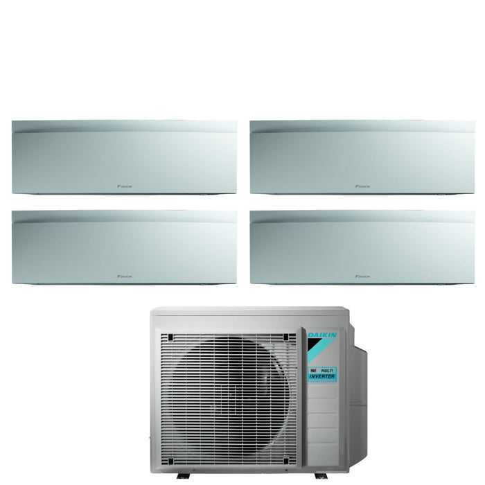 Climatizzatore Condizionatore Daikin Bluevolution Quadri Split Inverter serie EMURA WHITE III 12+12+12+12 con 4MXM80N R-32 Wi-Fi Integrato 12000+12000+12000+12000 Colore Bianco  - Garanzia Italiana