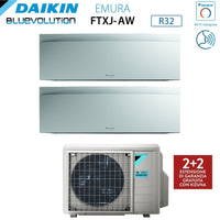 Climatizzatore Condizionatore Daikin Bluevolution Dual Split Inverter serie EMURA WHITE III 12+12 con 2MXM68N R-32 Wi-Fi Integrato 12000+12000 Colore Bianco - Garanzia Italiana