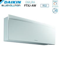 Climatizzatore Condizionatore Daikin Bluevolution Dual Split Inverter serie EMURA WHITE III 12+15 con 2MXM50A R-32 Wi-Fi Integrato 12000+15000 Colore Bianco Opaco Garanzia Italiana