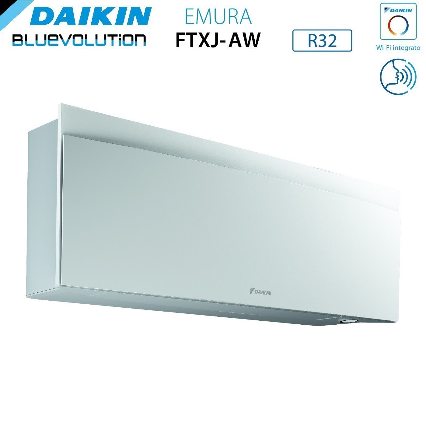 Climatizzatore Condizionatore Daikin Bluevolution Penta Split Inverter serie EMURA WHITE III 9+9+9+9+18 con 5MXM90N R-32 Wi-Fi Integrato 9000+9000+9000+9000+18000 Colore Bianco - Garanzia Italiana