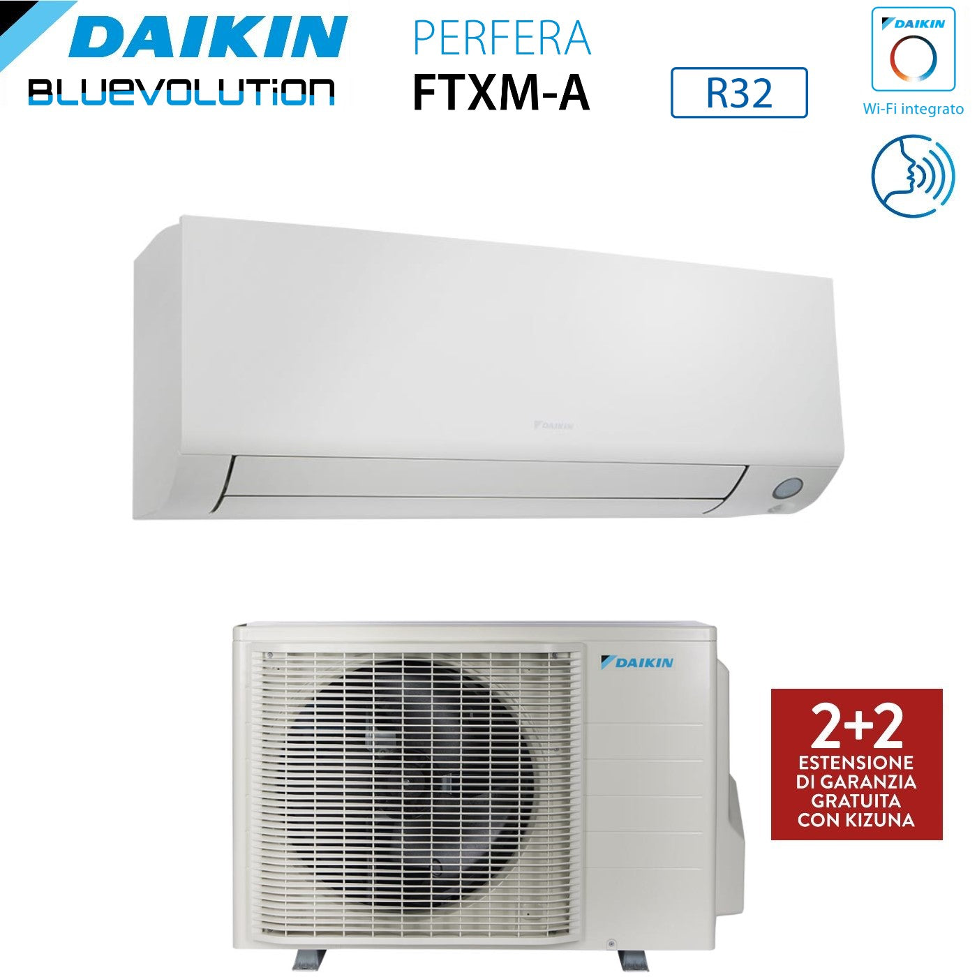 Climatizzatore Condizionatore Daikin Bluevolution Inverter serie PERFERA ALL SEASON 7000 Btu FTXM20A R-32 Wi-Fi Integrato Garanzia Italiana