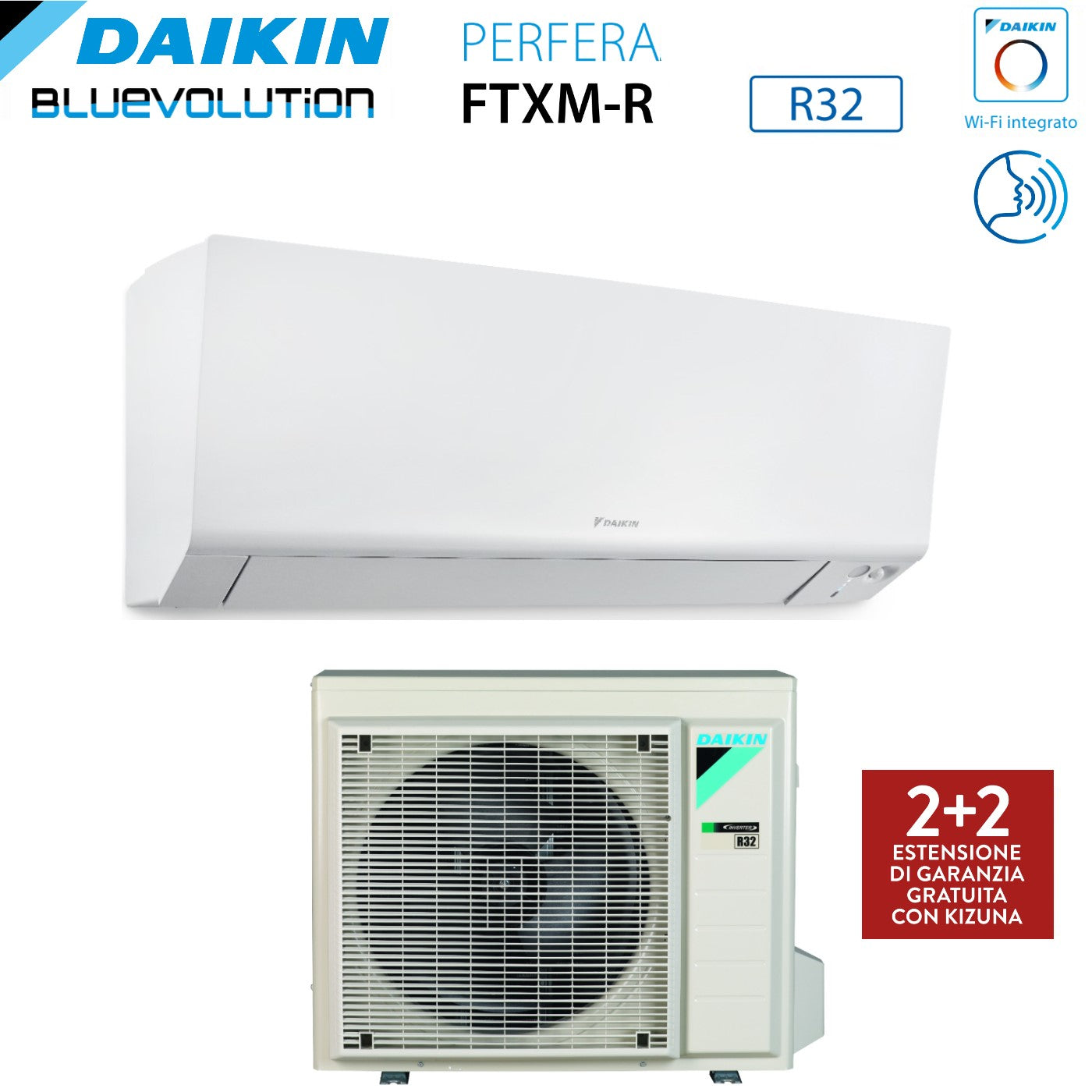 Climatizzatore Condizionatore Daikin Bluevolution Inverter serie PERFERA WALL 15000 BTU FTXM42R R-32 Wi-Fi Integrato Classe A++ Garanzia Italiana - Novità