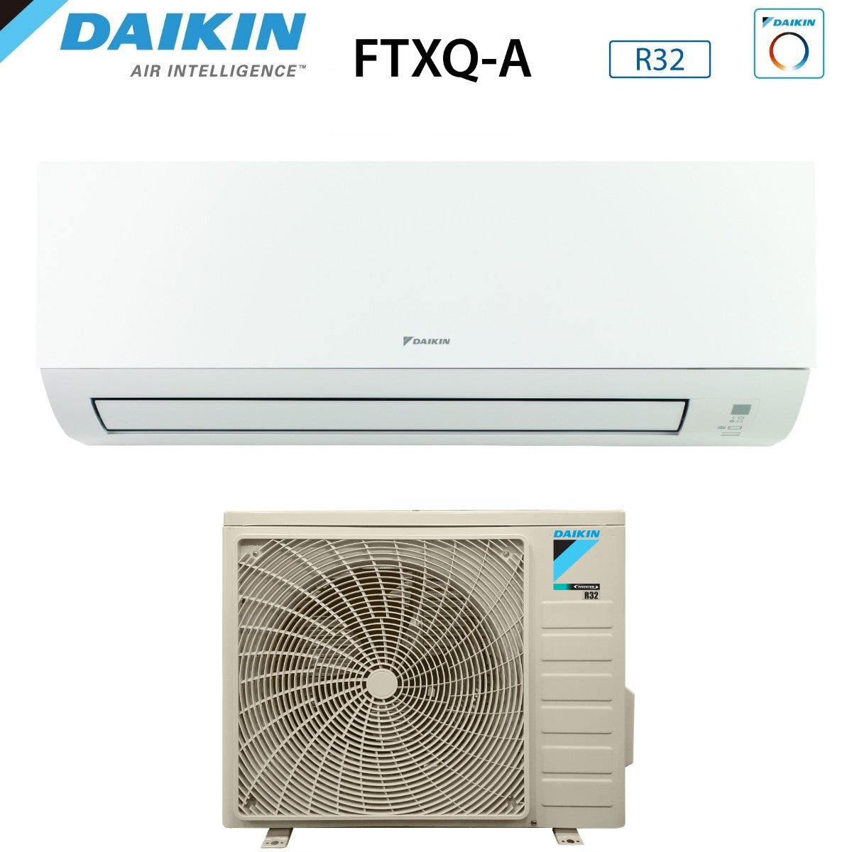 Climatizzatore Condizionatore Daikin Bluevolution Inverter 12000 Btu FTXQ35A + RXQ35A R-32 Wi-Fi Optional A++/A+