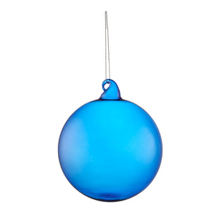 Set 6 sfere in vetro blu notte 10 cm.