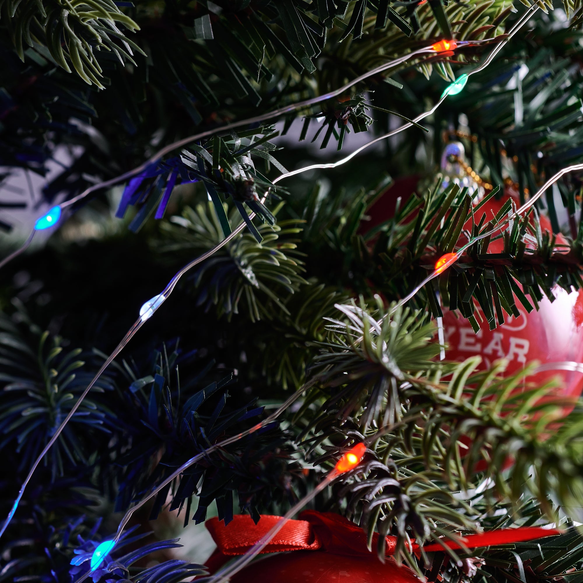 100 lucine LED natalizie con filo di rame modellabile multicolor