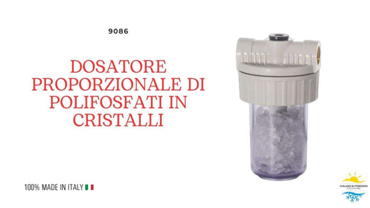 Dosatore Polifosfati anticalcare anticorrosivo da 1/2" con cristalli