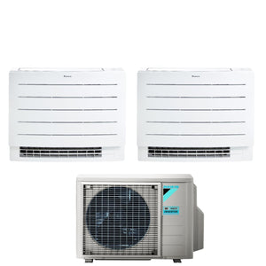 Climatizzatore Condizionatore Daikin a Pavimento Dual Split serie PERFERA FVXM-A 7+7 con 2MXM40A R-32 Wi-Fi Integrato 7000+7000 Con Telecomando ad Infrarossi Incluso Garanzia Italiana