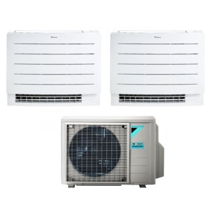 Climatizzatore Condizionatore Daikin a Pavimento Dual Split serie PERFERA FVXM-A 7+9 con 2MXM50A R-32 Wi-Fi Integrato 7000+9000 Con Telecomando ad Infrarossi Incluso Garanzia Italiana