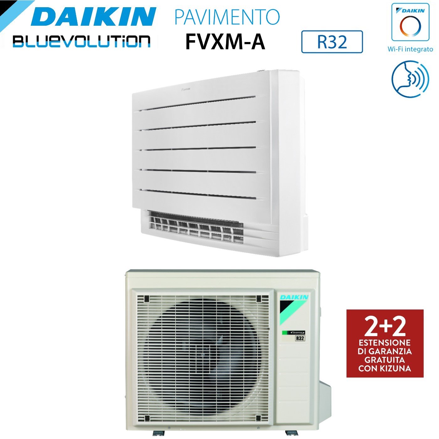 Climatizzatore Condizionatore Daikin Bluevolution Perfera a Pavimento 18000 BTU FVXM50A R-32 Wi-Fi Integrato Telecomando a Infrarossi Incluso Garanzia Italiana - Novità