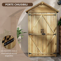 Casetta Box da Giardino per Attrezzi 102x54x177 cm in Legno di Abete