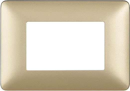 Ticino placca matix 3 posti color oro am4803gl policarbonato