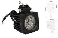 Fanale Quadrato Luci Diurne A Led Work Light Faro Da Lavoro 12V 24V 12W (4X3W) IP67 Bianco