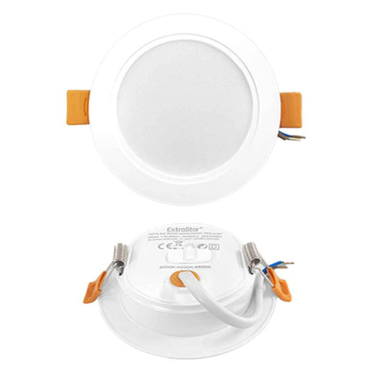 Faretto LED da Incasso 5W 450lm 3 Colori CCT 3000K/4200K/6500K Angolo 110° IP20 Alta Qualità CRI